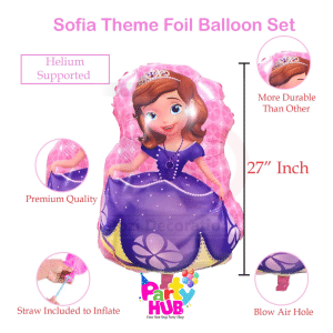 5 Piece Sofia the First Foil Balloons - Image 4
