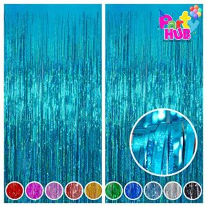 2-Piece Metallic Party Tinsel Fringe Curtains - Image 3