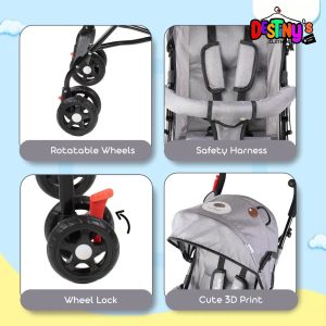 Slim Foldable Baby Stroller – Compact Lightweight Pushchair - Image 8