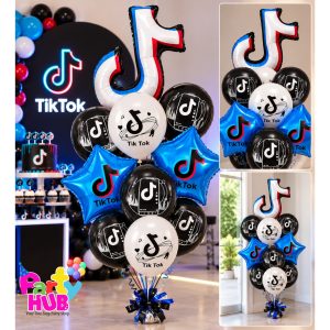 10-Piece TikTok-Themed Foil Balloon Set - Image 4