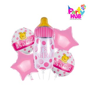 5-Piece Gender Reveal Balloon Set – Baby Shower Decorations - Image 3