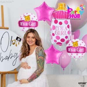 5-Piece Gender Reveal Balloon Set – Baby Shower Decorations - Image 5