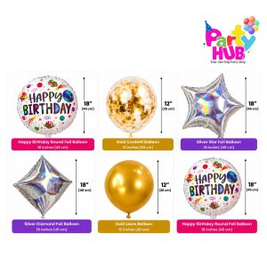 8-Piece Decorative Foil Balloon Set – Party & Celebration Decorations - Image 3