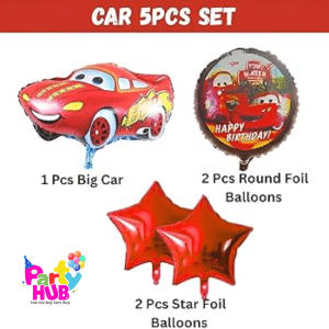 5pcs Cars Foil Balloon - Image 3