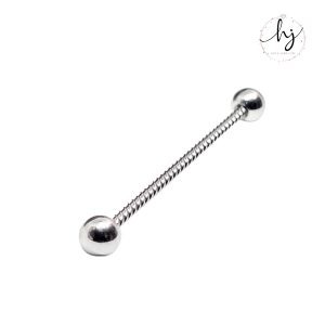 7-Piece Silver-Tone Barbell Earrings Set – Body Piercing Jewelry - Image 4