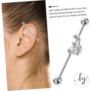 Butterfly Barbell Earrings - Image 5