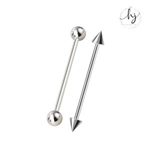 7-Piece Silver-Tone Barbell Earrings Set – Body Piercing Jewelry - Image 8