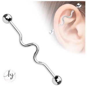 7-Piece Silver-Tone Barbell Earrings Set – Body Piercing Jewelry - Image 9