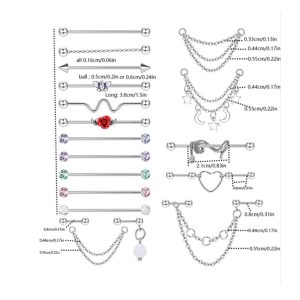 19-Piece Body Piercing Jewelry Set – Assorted Piercing Accessories - Image 3