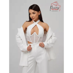 Mesh Panel Corset Top - Image 5